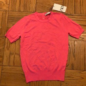 Zara Button-Back Sweater Tee